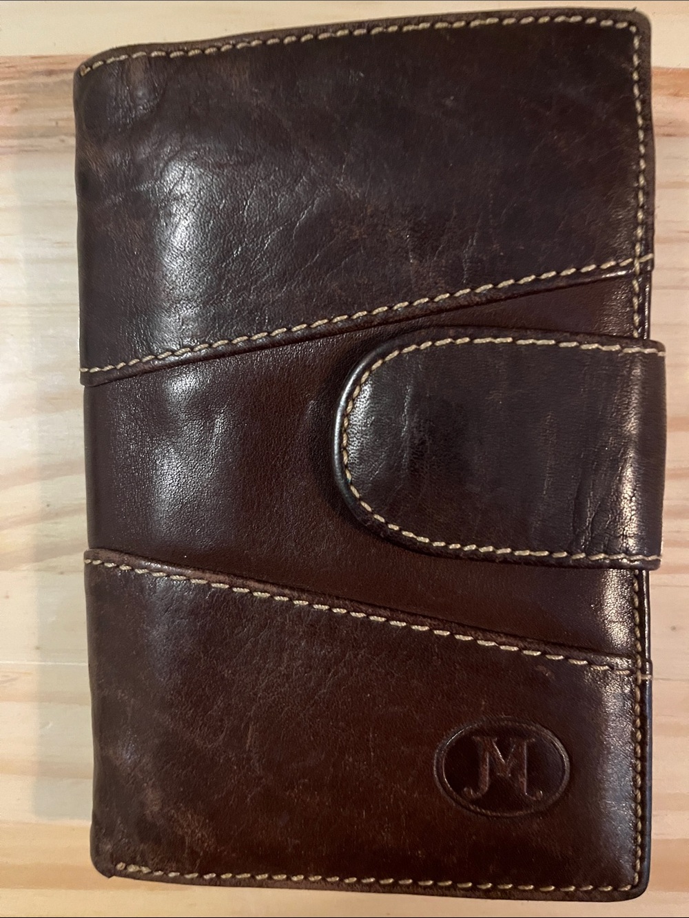 Genuine Leather Women Wallet with Snap Closure * El Corte Inglés - Brown leather